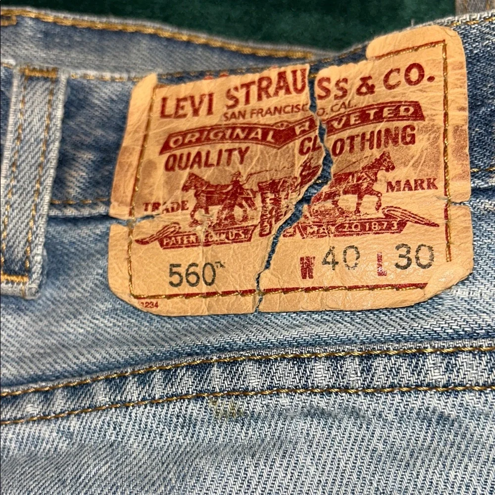 DISTRESSED‎ Levi's 560 Men's Comfort Fit Jeans in Light Blue 40 x 30